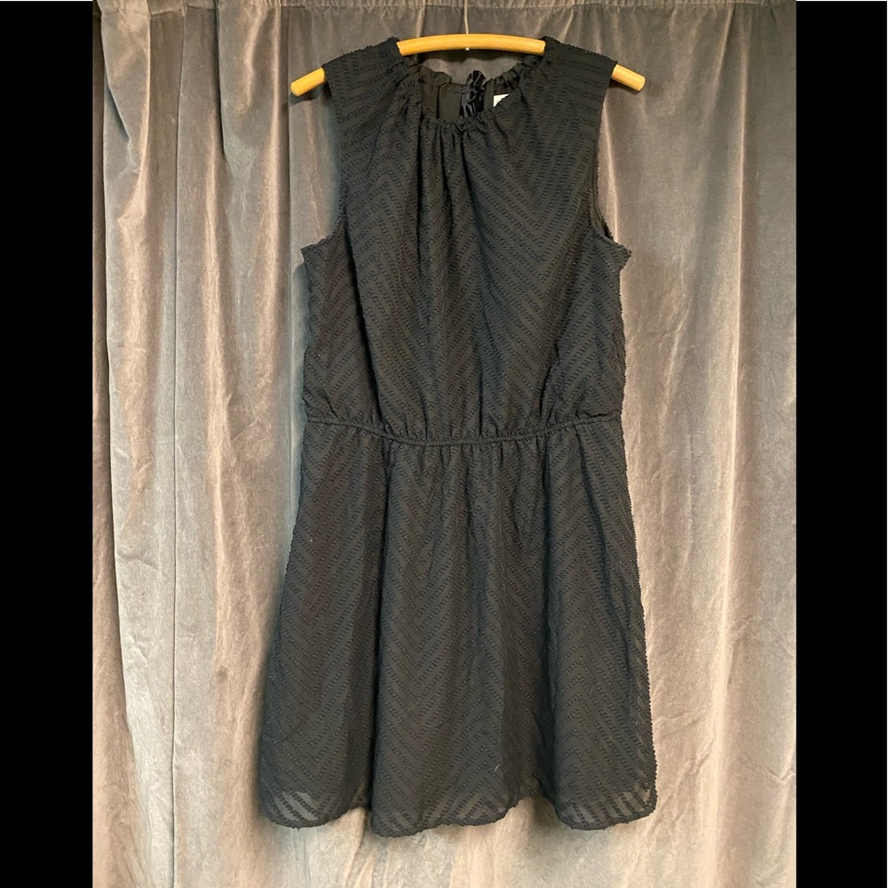 A New Way Black Dress - Chevron Stitch Large